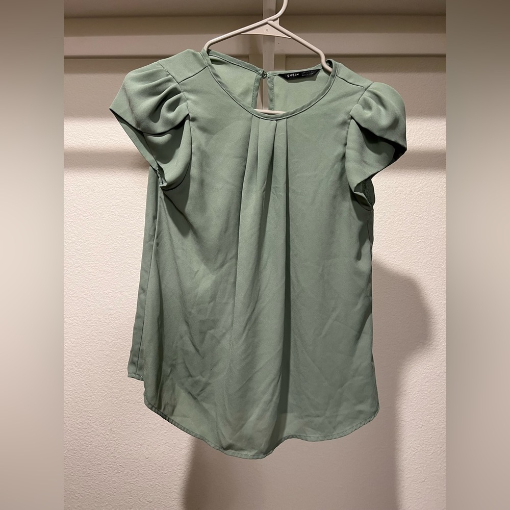SHEIN mint green blouse - Picture 2 of 6
